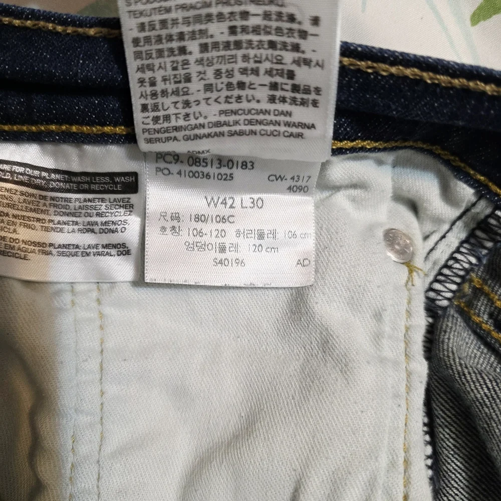 Levi's Men's 513 Slim Straight Jeans Dark Blue 42x30